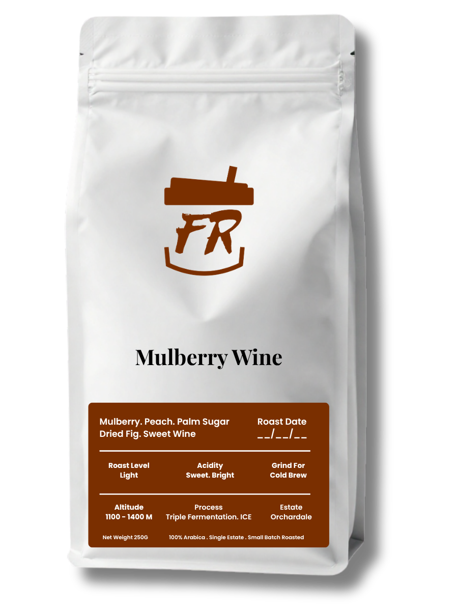 Mulberry Wine Coffee Arabica with fruity and wine‑like notes.