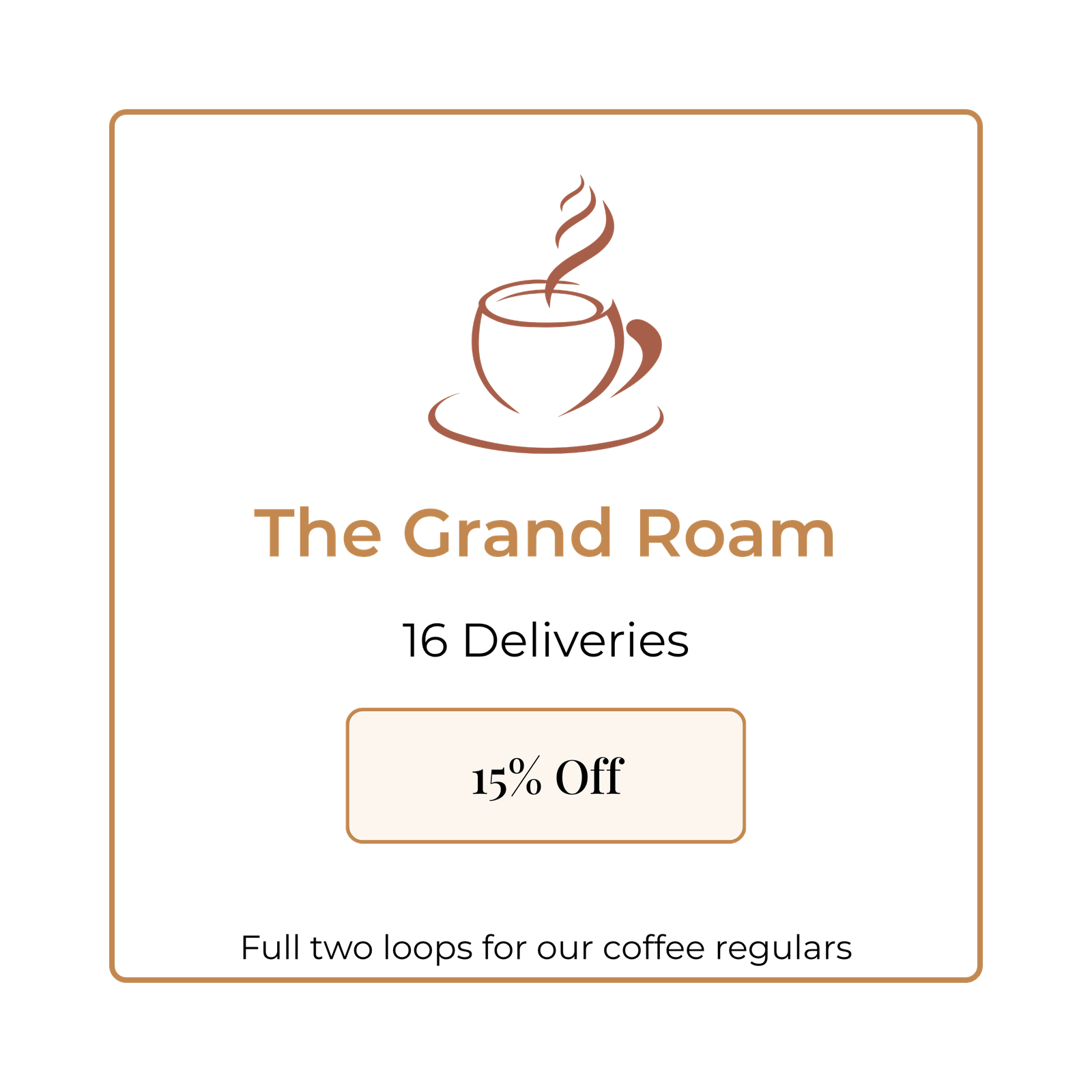 the grand roam, five roam bundle, 16 deliveries