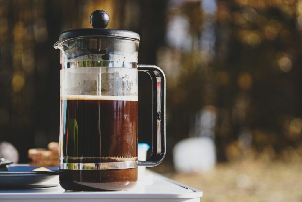 French Press coffee maker side view